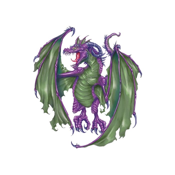 Collection of Roaring Dragon Promotional Product Tattoo 3.5 in x 2.5 in in a gallery layout