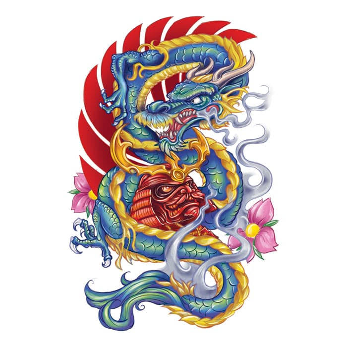 Collection of Apalala Dragon Promotional Product Tattoo 3.5 in x 2.5 in in a gallery layout