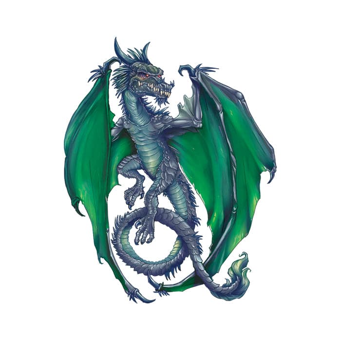 Collection of Mischievous Dragon Promotional Product Tattoo 3.5 in x 2.5 in in a gallery layout
