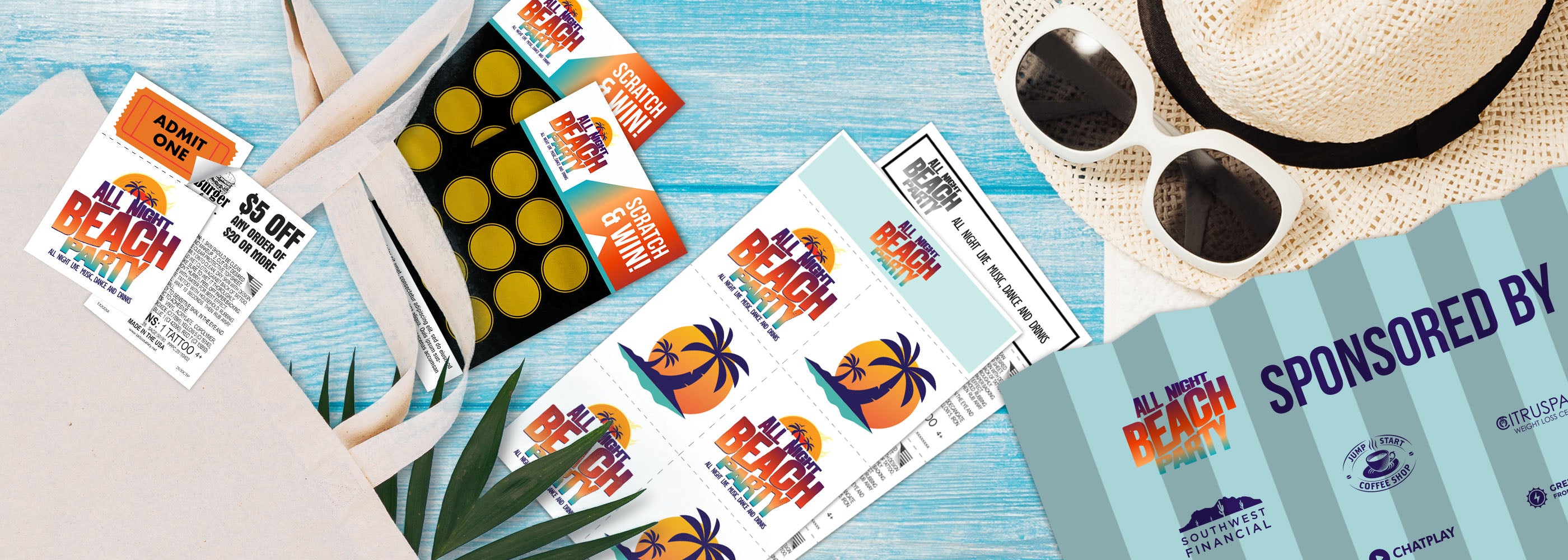 Collection of Event Promo Items in a gallery layout