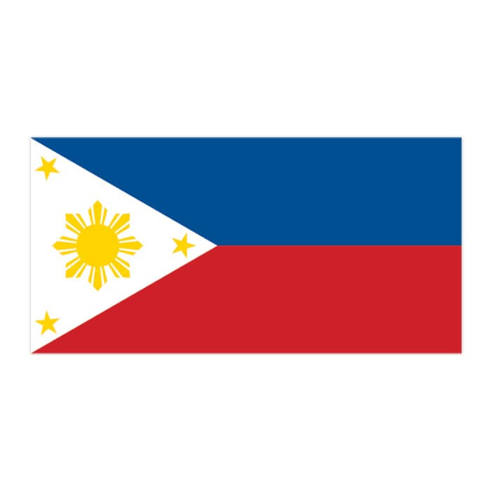 Collection of Flag of the Philippines Promotional Product Tattoo 2 in x 1.5 in in a gallery layout