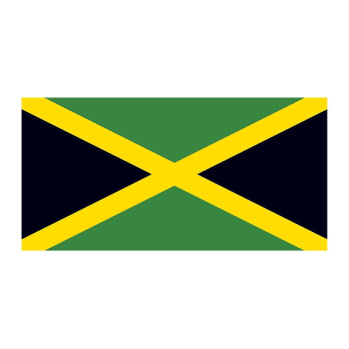 Collection of Flag of Jamaica Promotional Product Tattoo 2 in x 1.5 in in a gallery layout