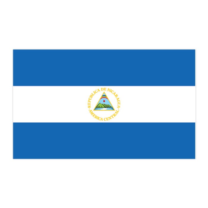 Collection of Flag of Nicaragua Promotional Product Tattoo 2 in x 1.5 in in a gallery layout
