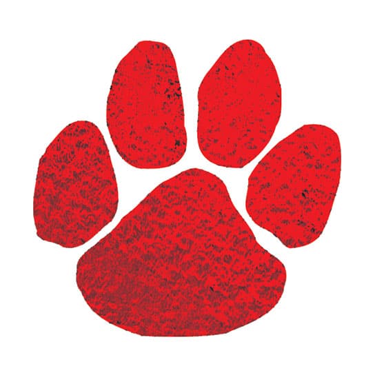 Collection of Metallic Red Paw Promotional Product Tattoo 2 in x 2 in in a gallery layout
