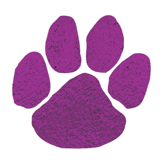 Collection of Metallic Purple Paw Promotional Product Tattoo 2 in x 2 in in a gallery layout