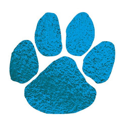 Collection of Metallic Blue Paw Promotional Product Tattoo 2 in x 2 in in a gallery layout