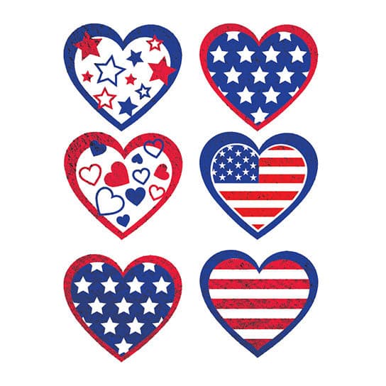 Collection of Patriotic Metallic Promotional Product Tattoo 2.5 in x 3 in in a gallery layout