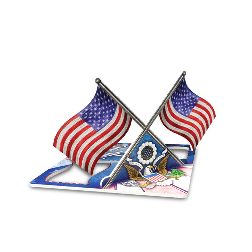 Collection of CT Flag Popup Coaster White in a gallery layout