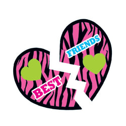 Collection of Best Friends Heart Promotional Product Tattoo 1.5 in x 1.5 in in a gallery layout