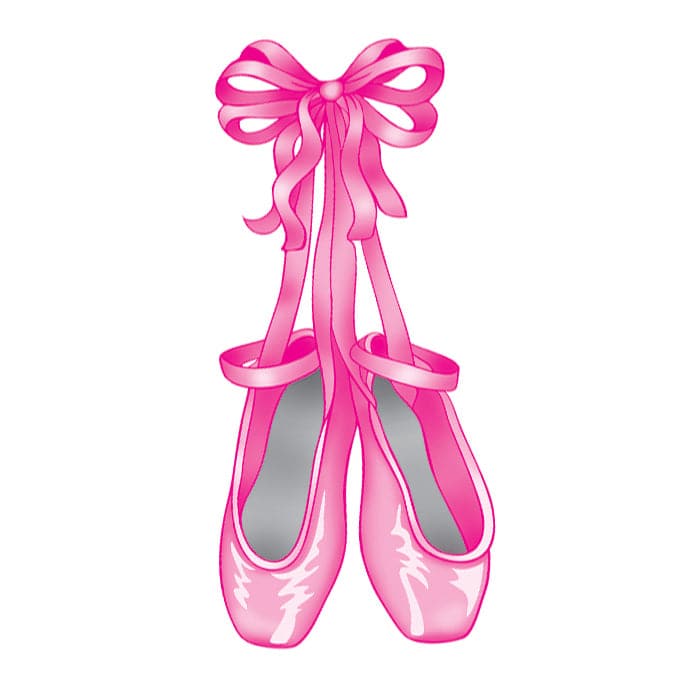 Collection of Ballet Shoes Promotional Product Tattoo 2 in x 2 in in a gallery layout