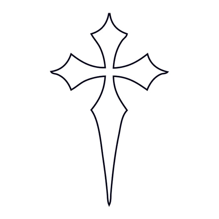 Collection of Glow in the Dark Black Cross Promotional Product Tattoo 2 in x 1.5 in in a gallery layout