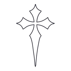 Collection of Glow in the Dark Black Cross Promotional Product Tattoo 2 in x 1.5 in in a gallery layout