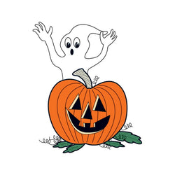 Collection of Glow in the Dark Ghost and Pumpkin Promotional Product Tattoo 1.5 in x 2 in in a gallery layout