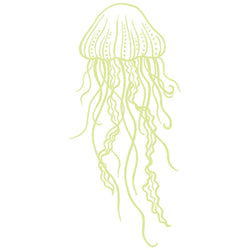 Collection of White Ink Glow-in-the-Dark Jelly Fish Promotional Product Tattoo in a gallery layout