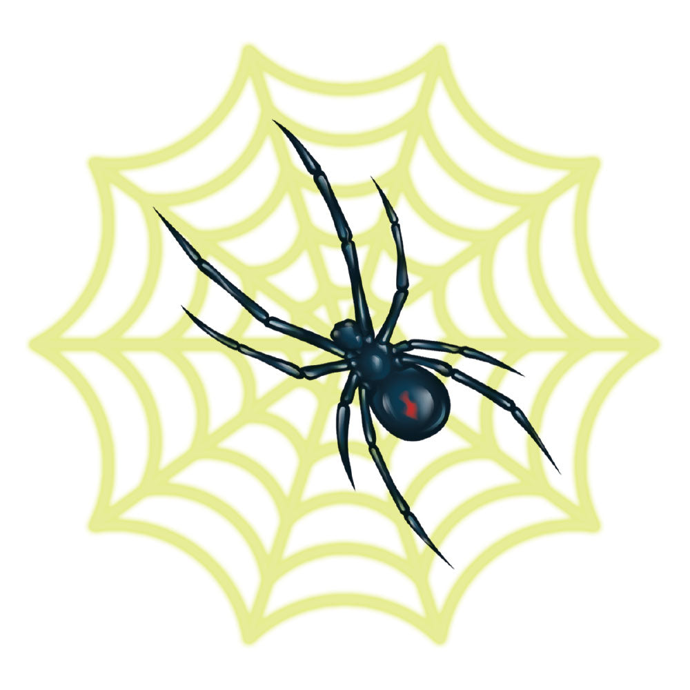 Collection of Spider Promotional Product Tattoo Glow in Dark Web in a gallery layout