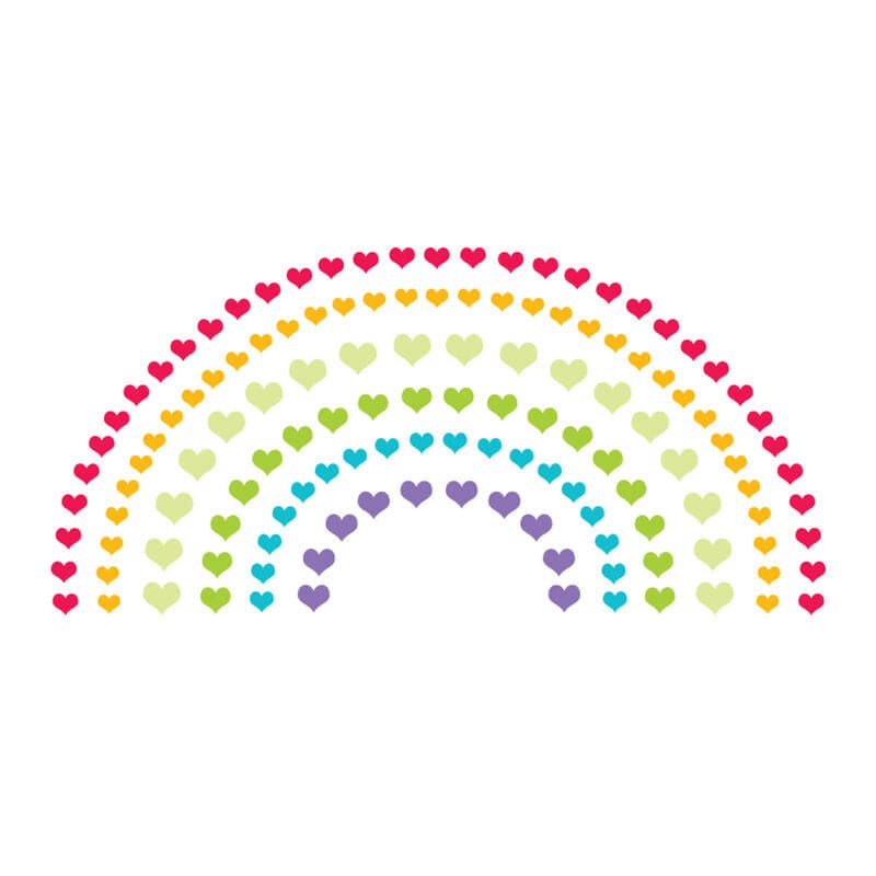 Collection of Heart Rainbow with Reveal Glow-in-the-Dark Promotional Product Tattoo in a gallery layout