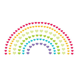 Collection of Heart Rainbow with Reveal Glow-in-the-Dark Promotional Product Tattoo in a gallery layout