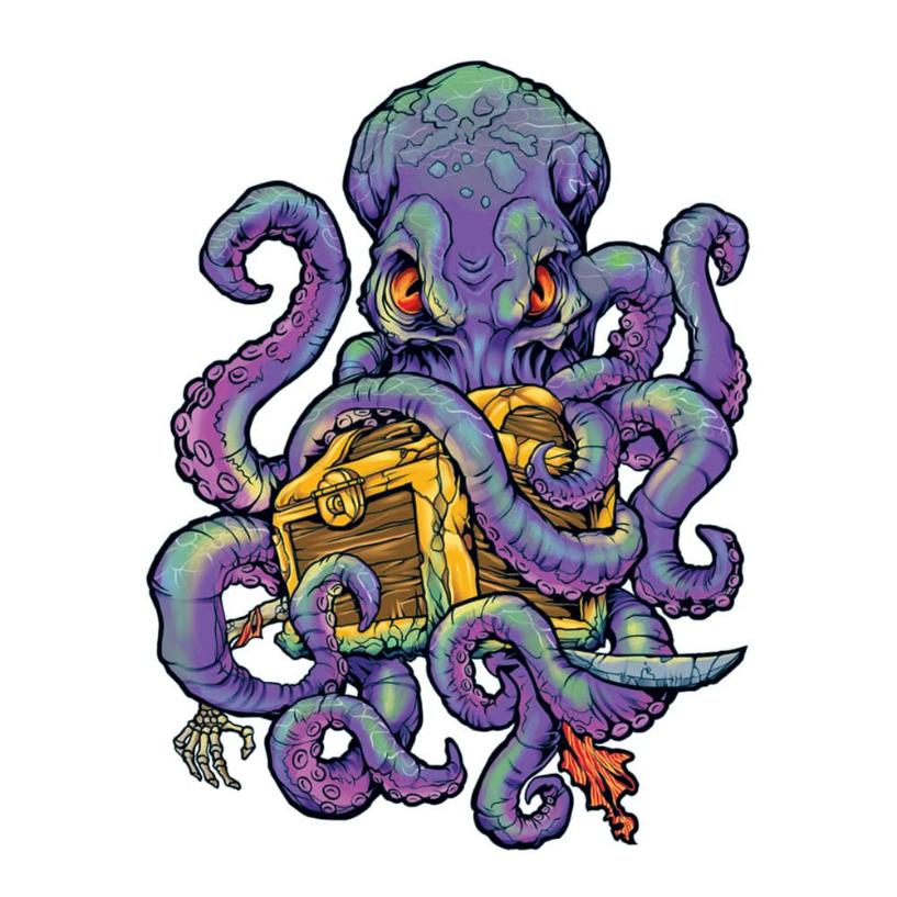 Collection of Kids Octopus With Chest Promotional Product Tattoo in a gallery layout