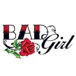 Collection of Bad Girl Rose Promotional Product Tattoo 2 in x 2 in in a gallery layout