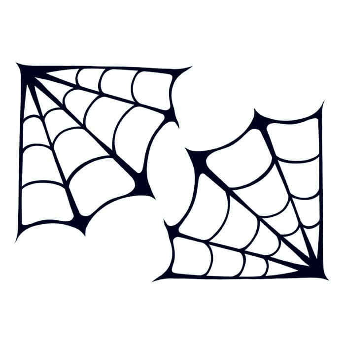 Collection of Spooky Spider Webs Promotional Product Tattoo 3.5 in x 2.5 in in a gallery layout