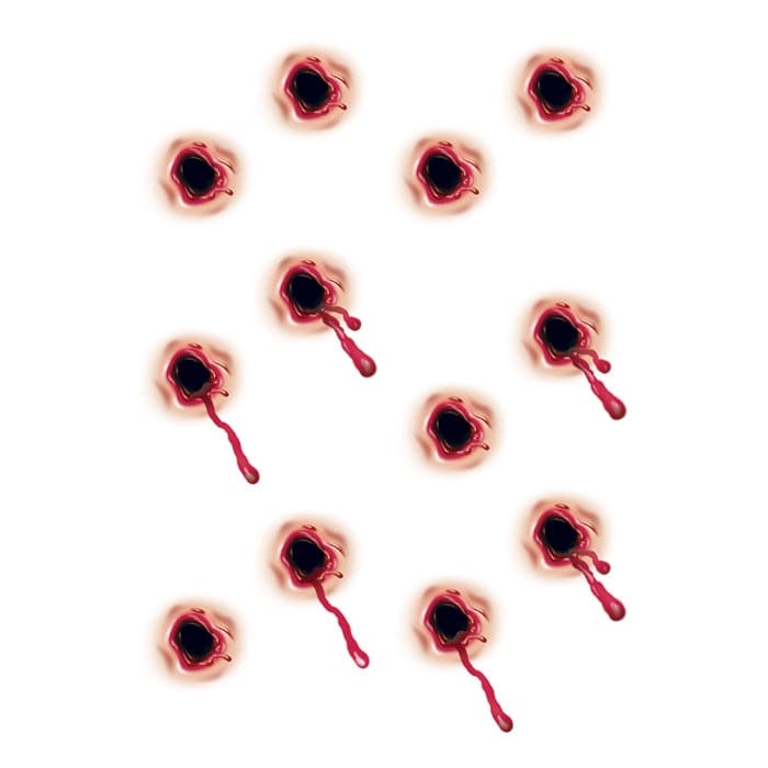 Collection of Vampire Bites Promotional Product Tattoo 3.5 in x 2.5 in in a gallery layout