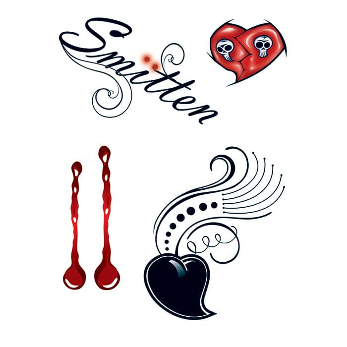 Collection of Vampire Smitten Promotional Product Tattoo 6 in x 4.5 in in a gallery layout
