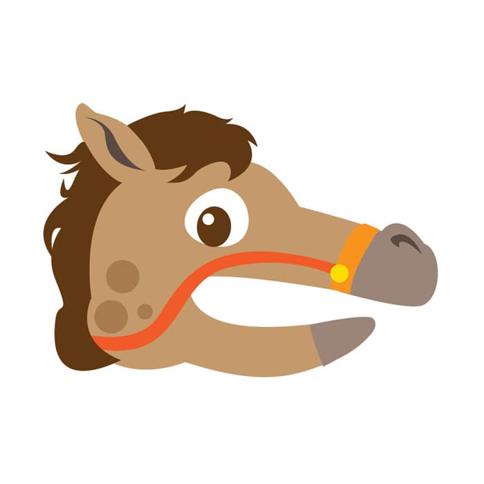 Collection of Horse Hand Puppet Promotional Product Tattoo 3.5 in x 2.5 in in a gallery layout