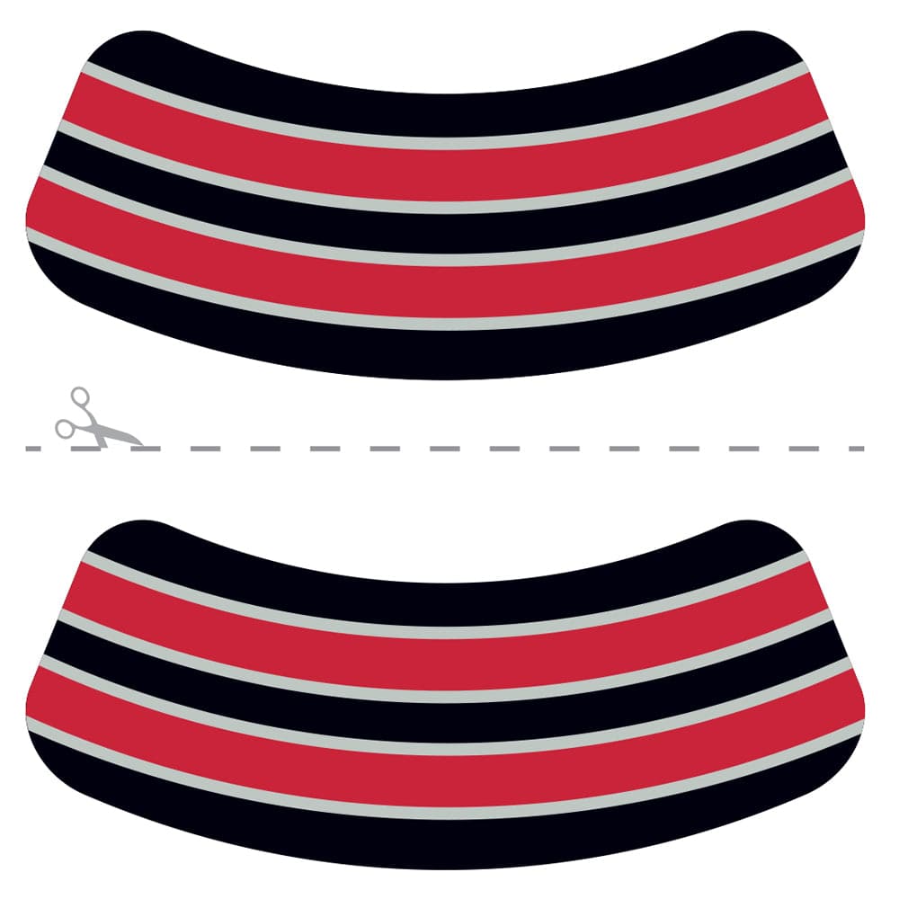 Collection of Black, Red & Silver Eye Black Promotional Product Tattoo in a gallery layout