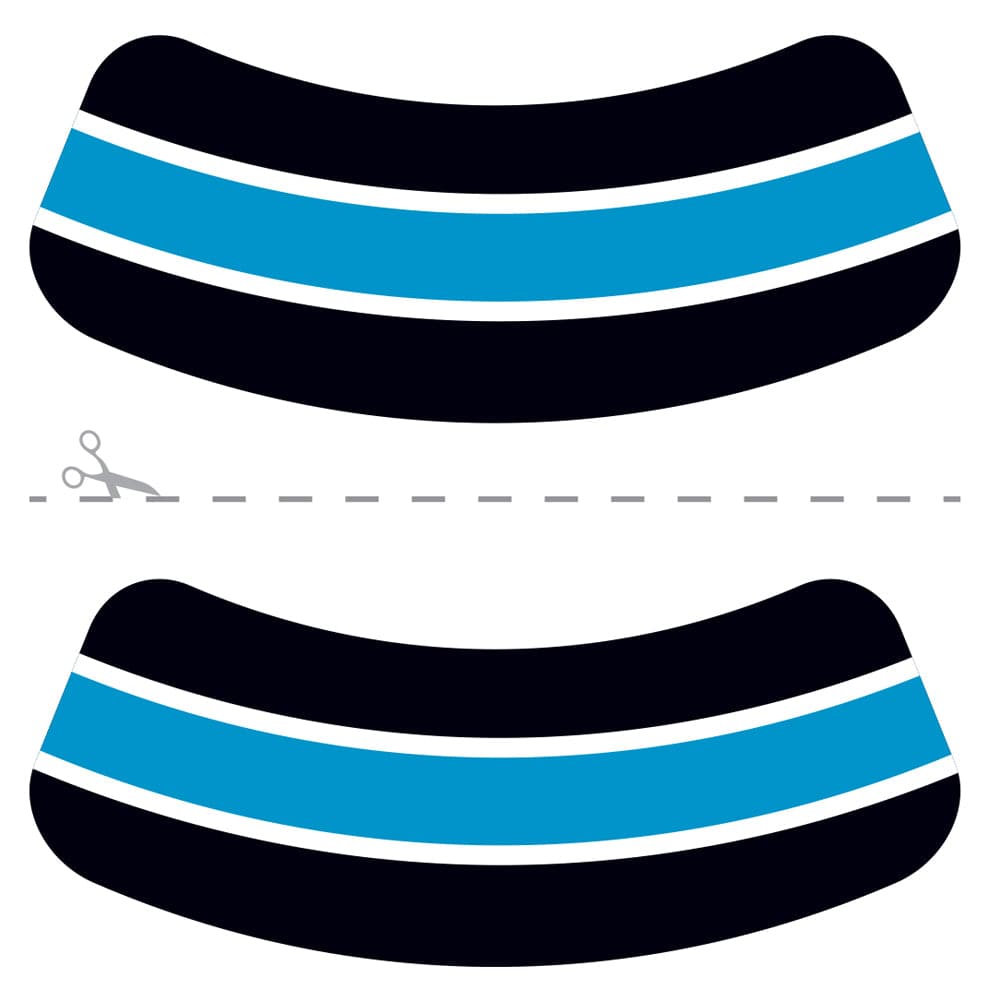 Collection of Black, Blue & White Eye Black Promotional Product Tattoo in a gallery layout