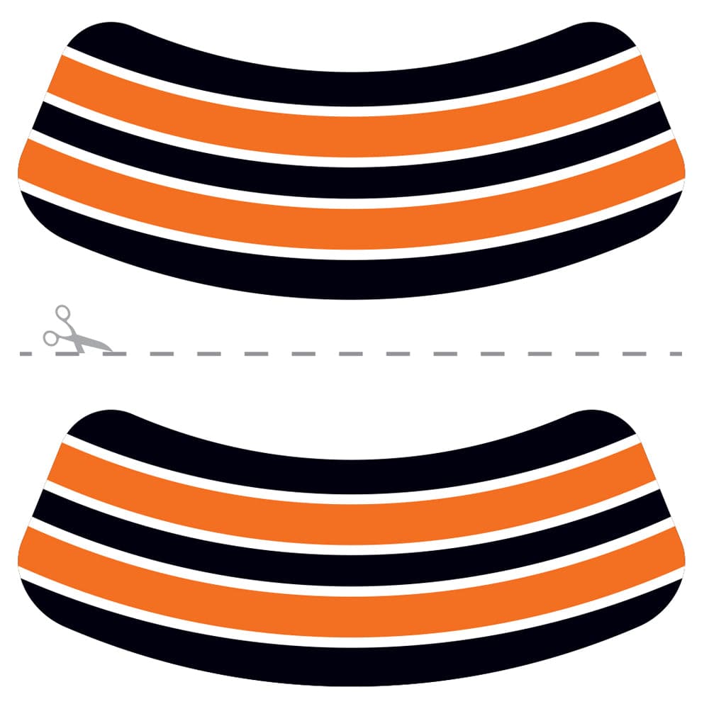 Collection of Black, Orange & White Eye Black Promotional Product Tattoo in a gallery layout