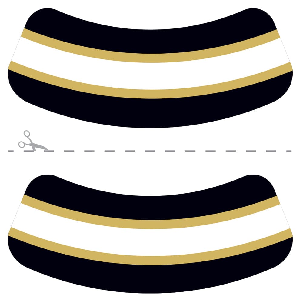 Collection of Black, Gold & White Eye Black Promotional Product Tattoo in a gallery layout