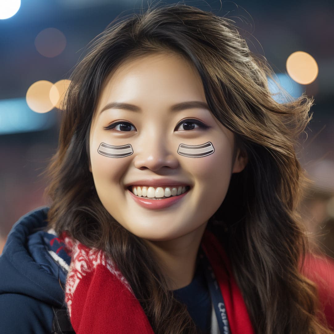 Collection of Black, Silver & White Eye Black Promotional Product Tattoo in a gallery layout