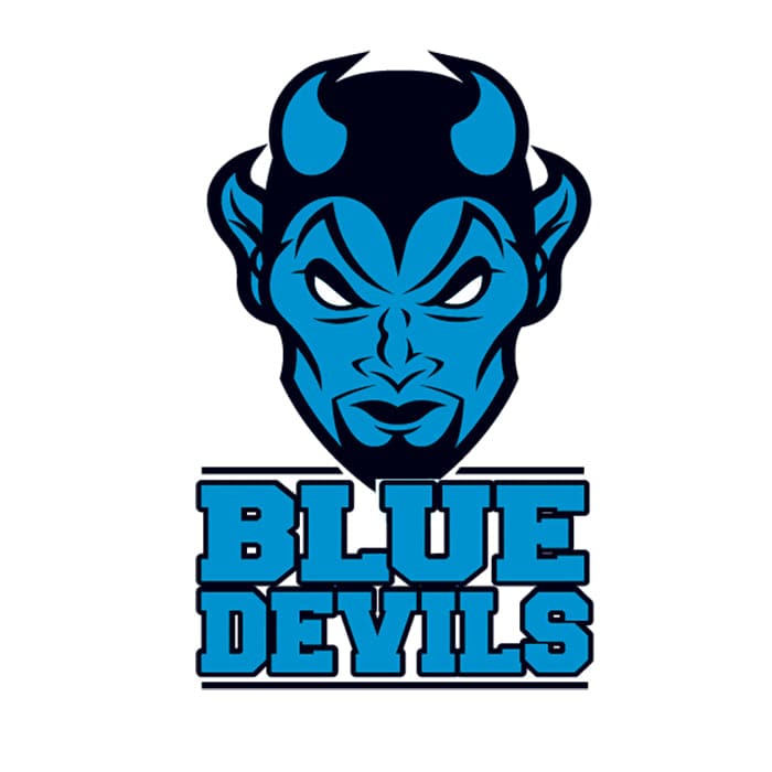 Collection of Blue Devils Promotional Product Tattoo 2 in x 2 in in a gallery layout
