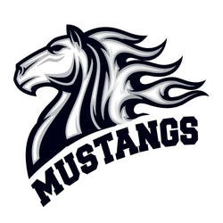 Collection of Mustangs Promotional Product Tattoo 2 in x 2 in in a gallery layout