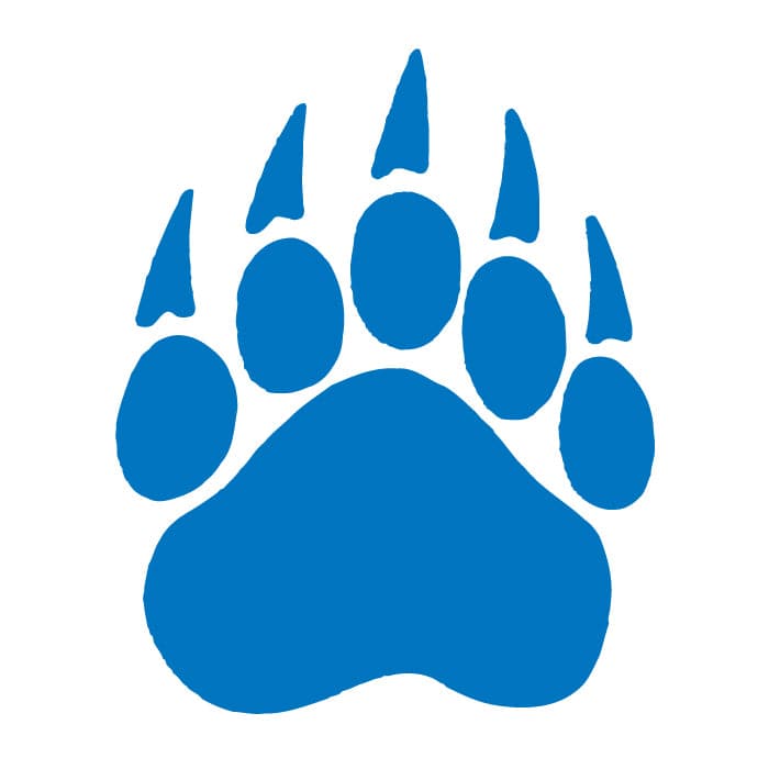 Collection of Royal Blue Claw Paw Promotional Product Tattoo 2 in x 2 in in a gallery layout