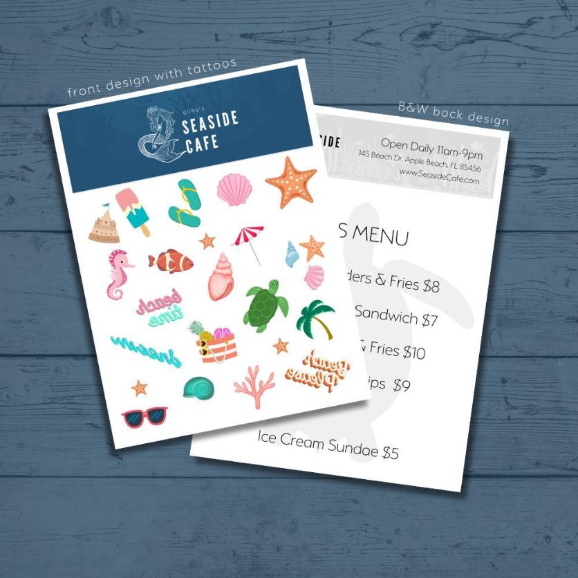 Collection of Self Header Tattoo Sheet in a gallery layout