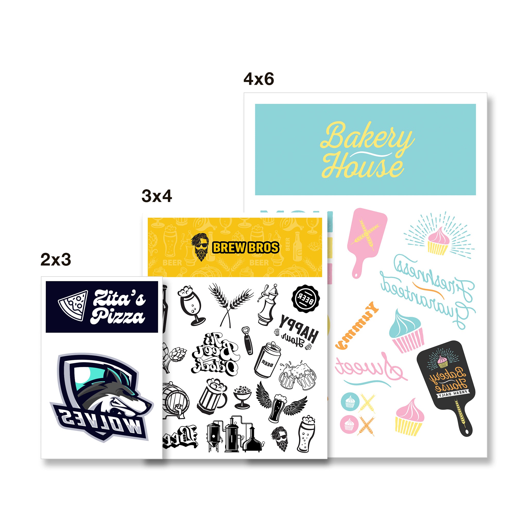 Collection of California Tattoos & Promotional Products in a gallery layout
