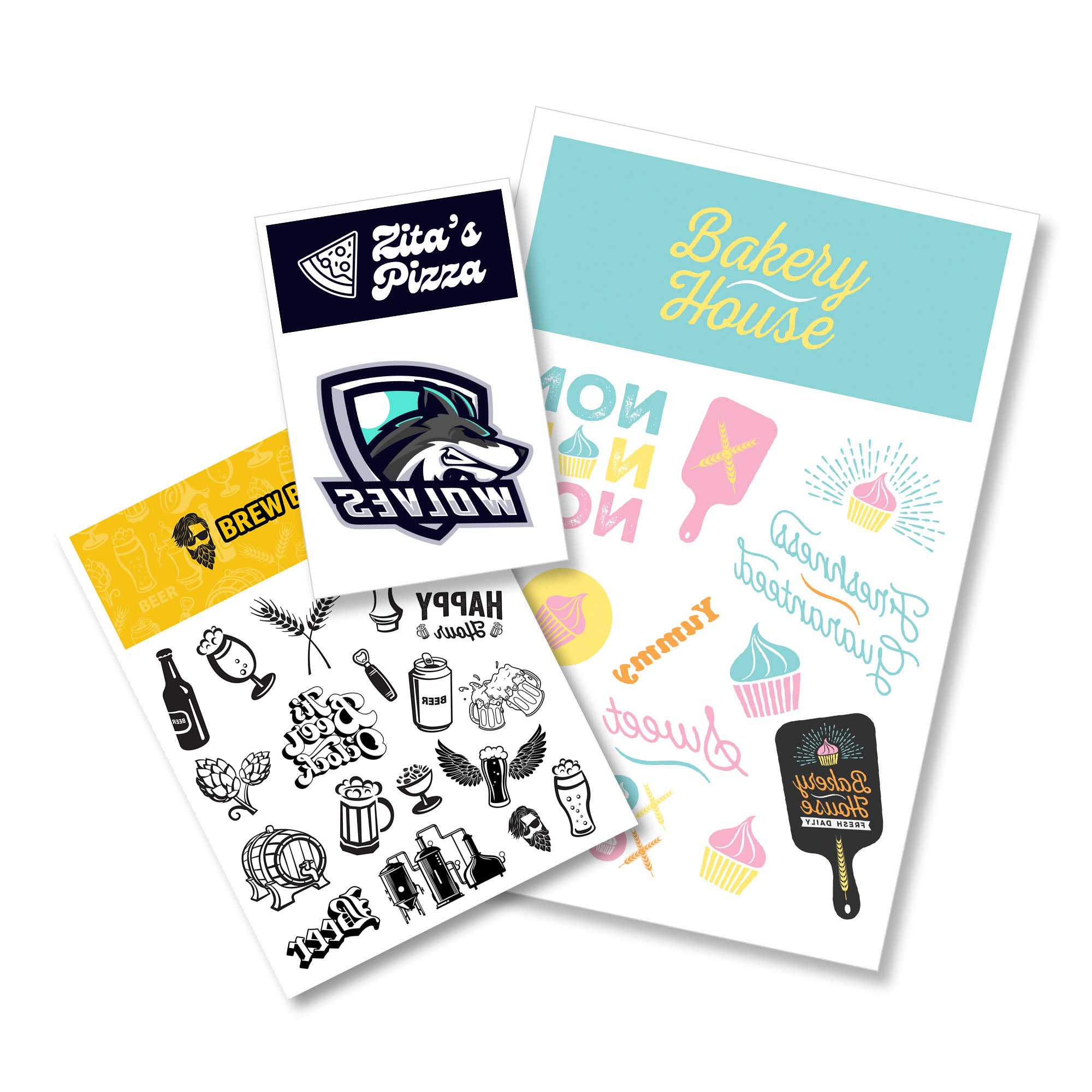 Collection of California Tattoos & Promotional Products in a gallery layout