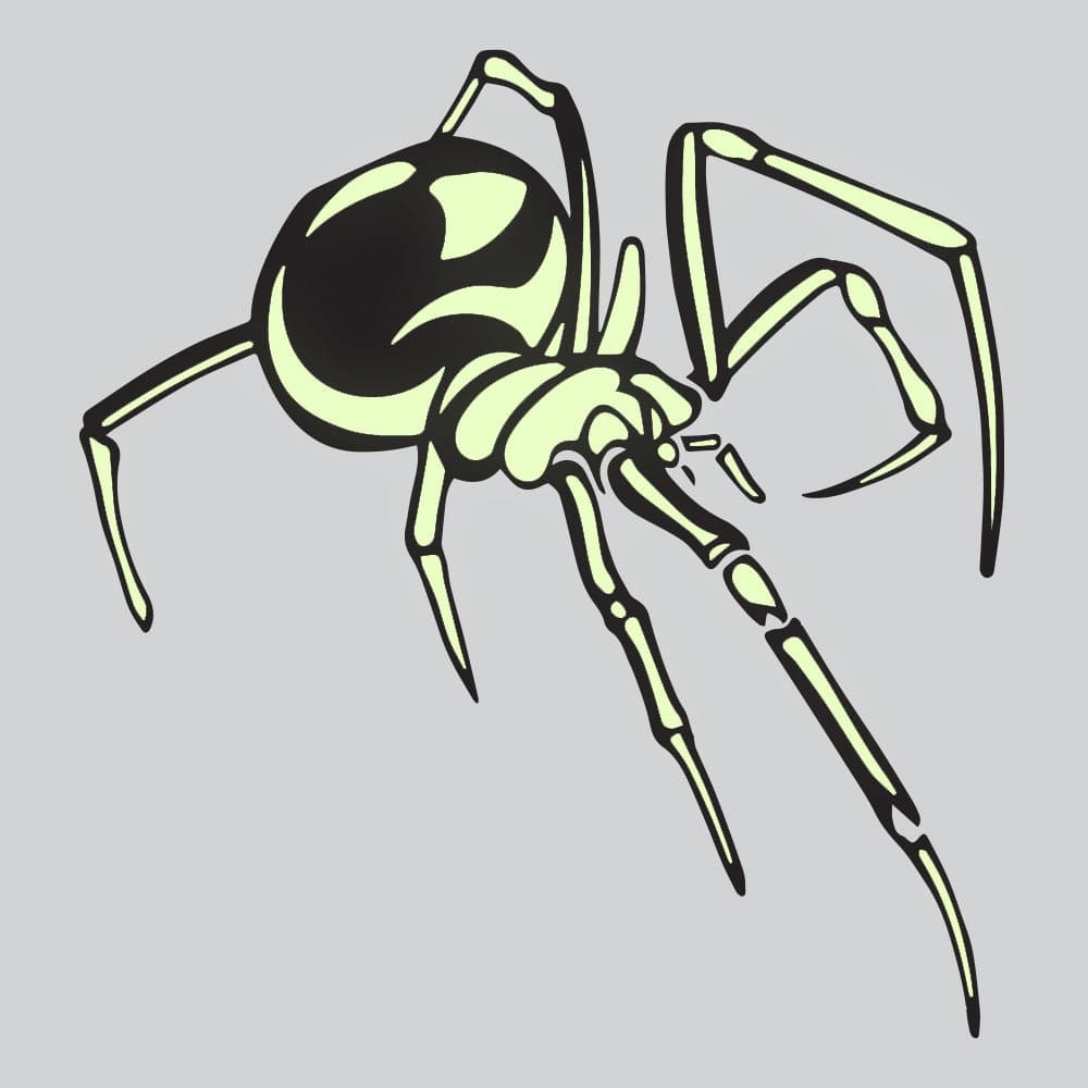 Collection of Glow in the dark spider Promotional Product Tattoo in a gallery layout