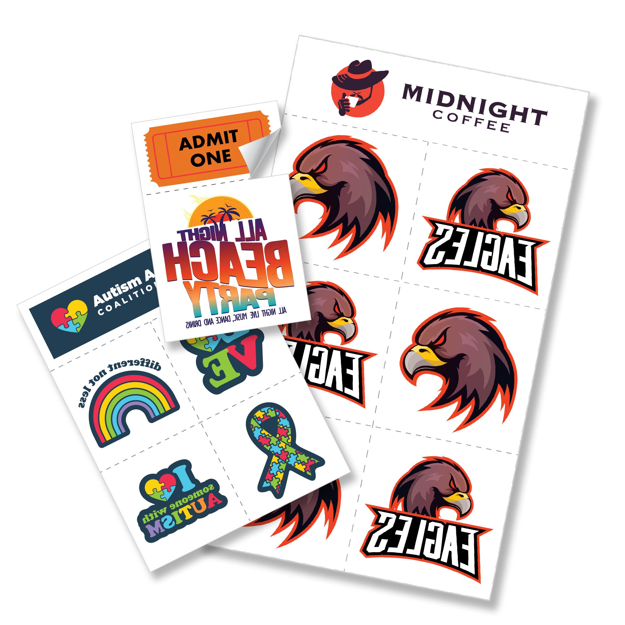 Collection of California Tattoos & Promotional Products in a gallery layout