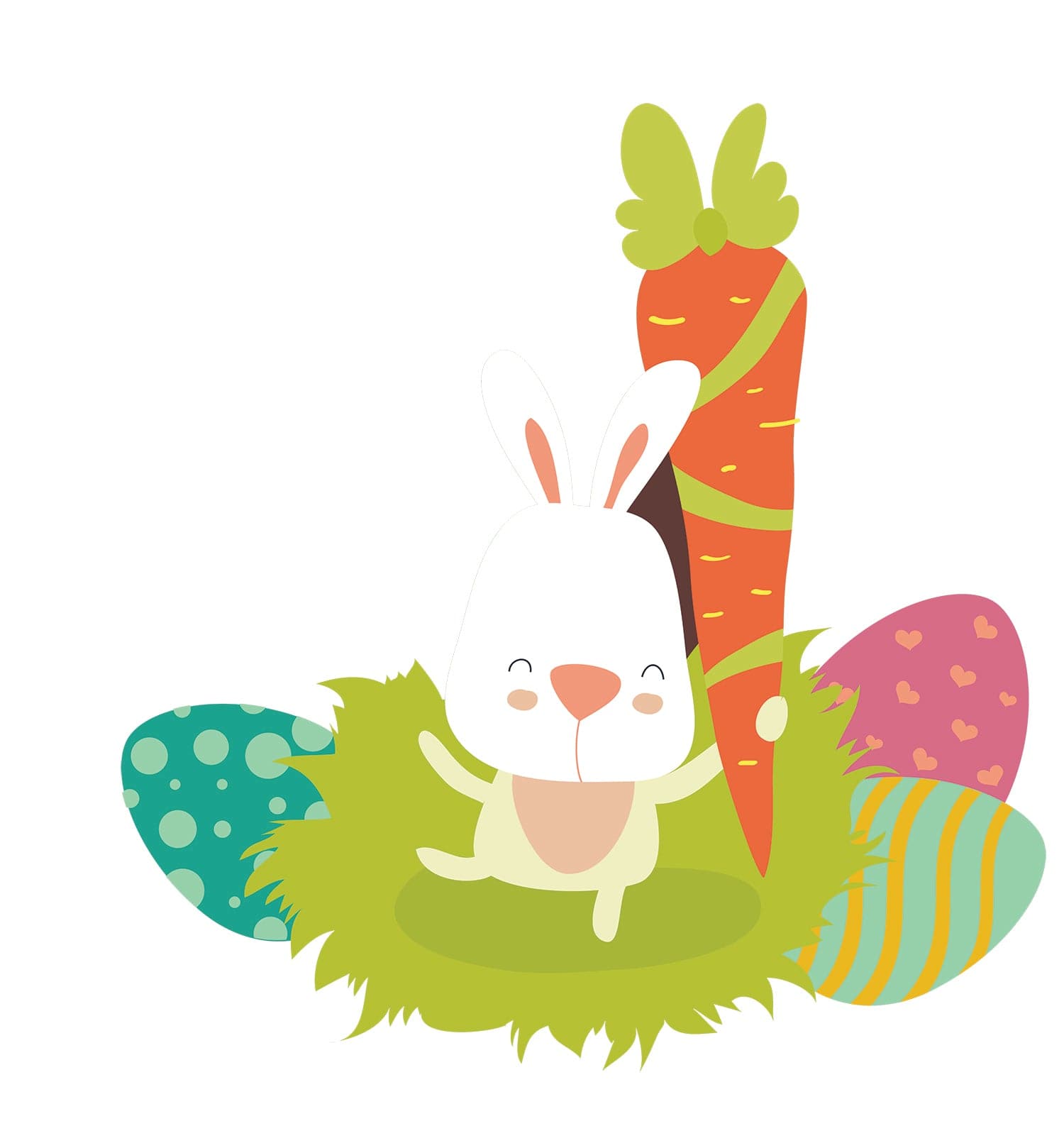 Collection of Bunny with Carrot Easter  Promotional Product Tattoo in a gallery layout