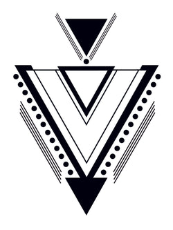 Collection of Triangles Black Promotional Product Tattoo in a gallery layout