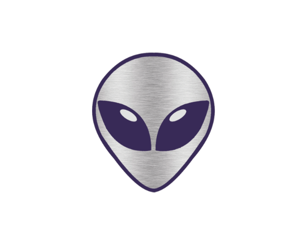 Collection of Chrome Alien Head Temporary Tattoo in a gallery layout