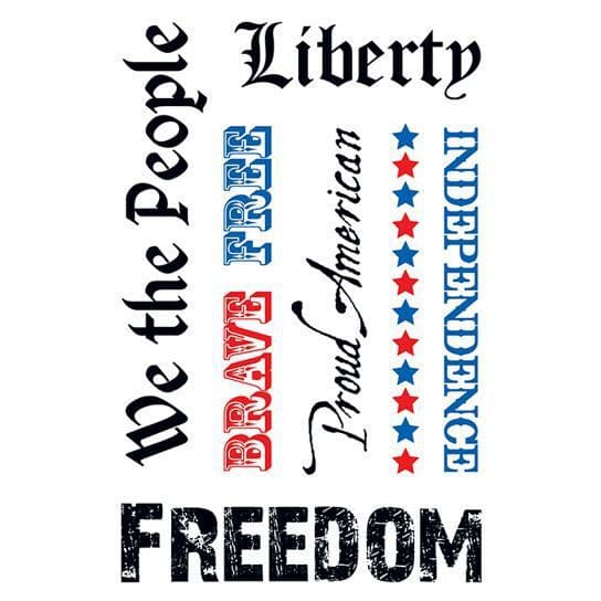 Collection of American Pride Promotional Product Tattoo in a gallery layout