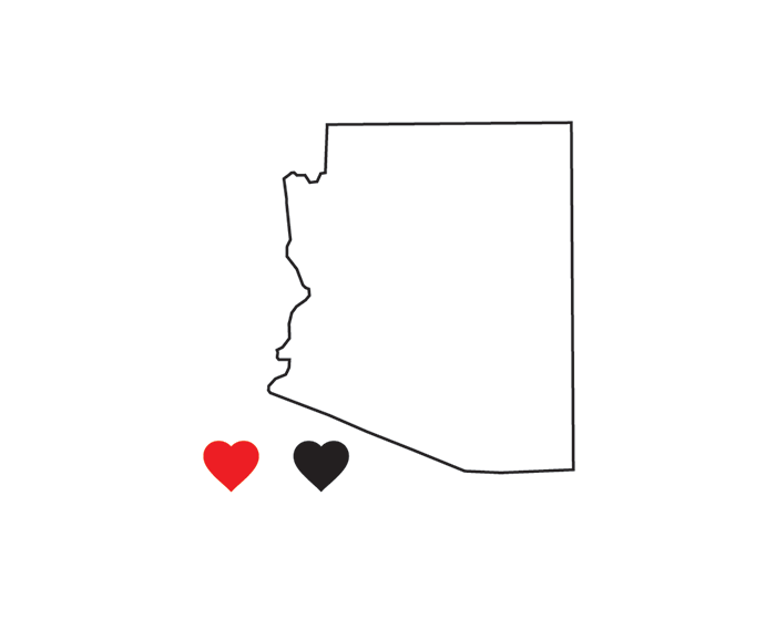 Collection of Arizona State Pride Promotional Product Tattoo in a gallery layout