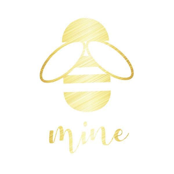 Collection of Metallic Bee Mine Promotional Product Tattoo in a gallery layout