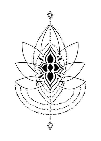 Collection of Bohemian Lotus Jewelry Promotional Product Tattoo in a gallery layout