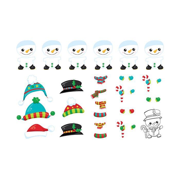 Collection of Build-A-Snowman Activity Promotional Product Tattoo in a gallery layout