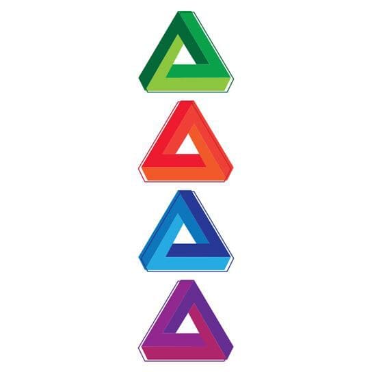 Collection of Colorful Triangle Promotional Product Tattoo in a gallery layout