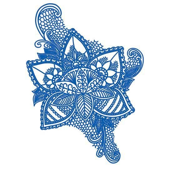 Collection of Delft Blue Flower Promotional Product Tattoo in a gallery layout